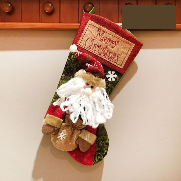 Christmas Stocking Socks Snowman Santa