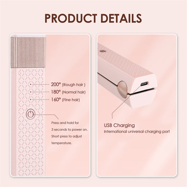 Wireless Ceramic Hair Straightener – Fast Heating, Anti-Scald, & Frizz-Free Styling