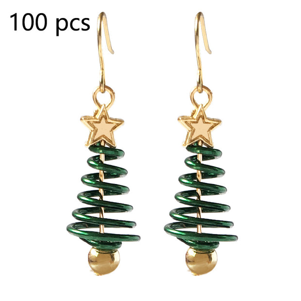 DIY Christmas Tree Earrings