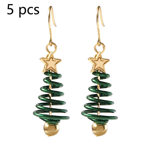 DIY Christmas Tree Earrings