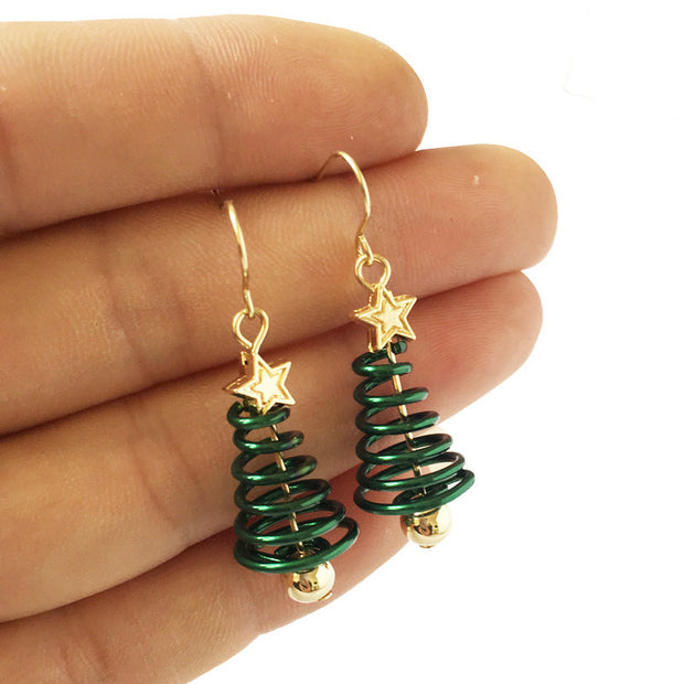 DIY Christmas Tree Earrings