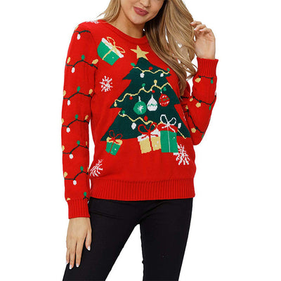 Christmas Tree Snowman Turtleneck Sweater